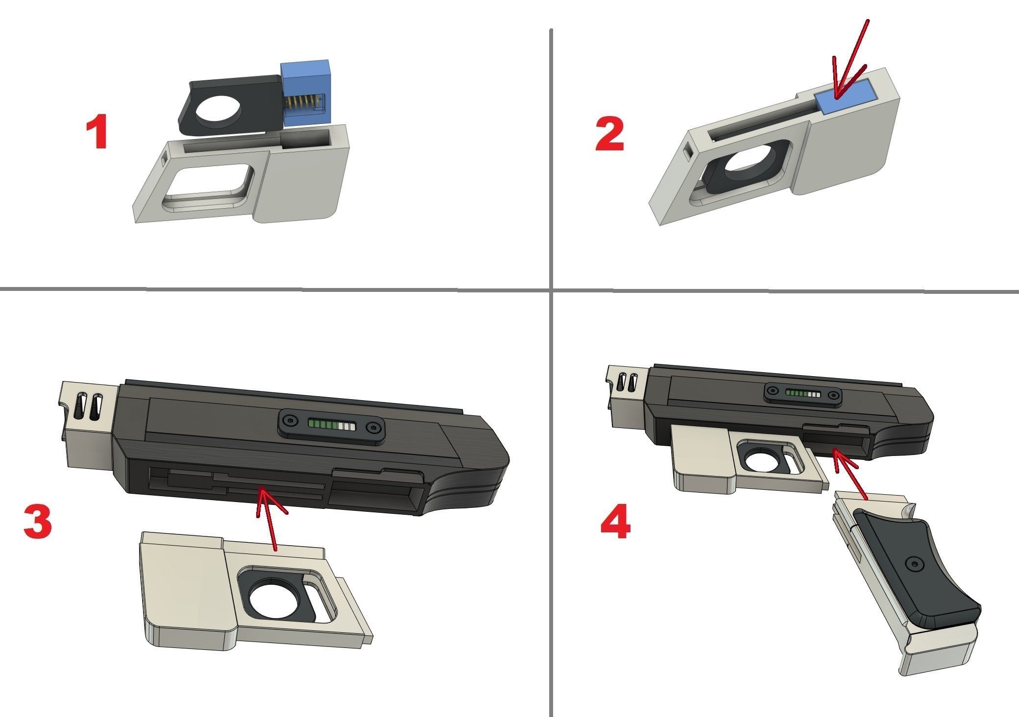 Major West Assembling Pistol Rifle Lost in Space 1998 3D print model_8