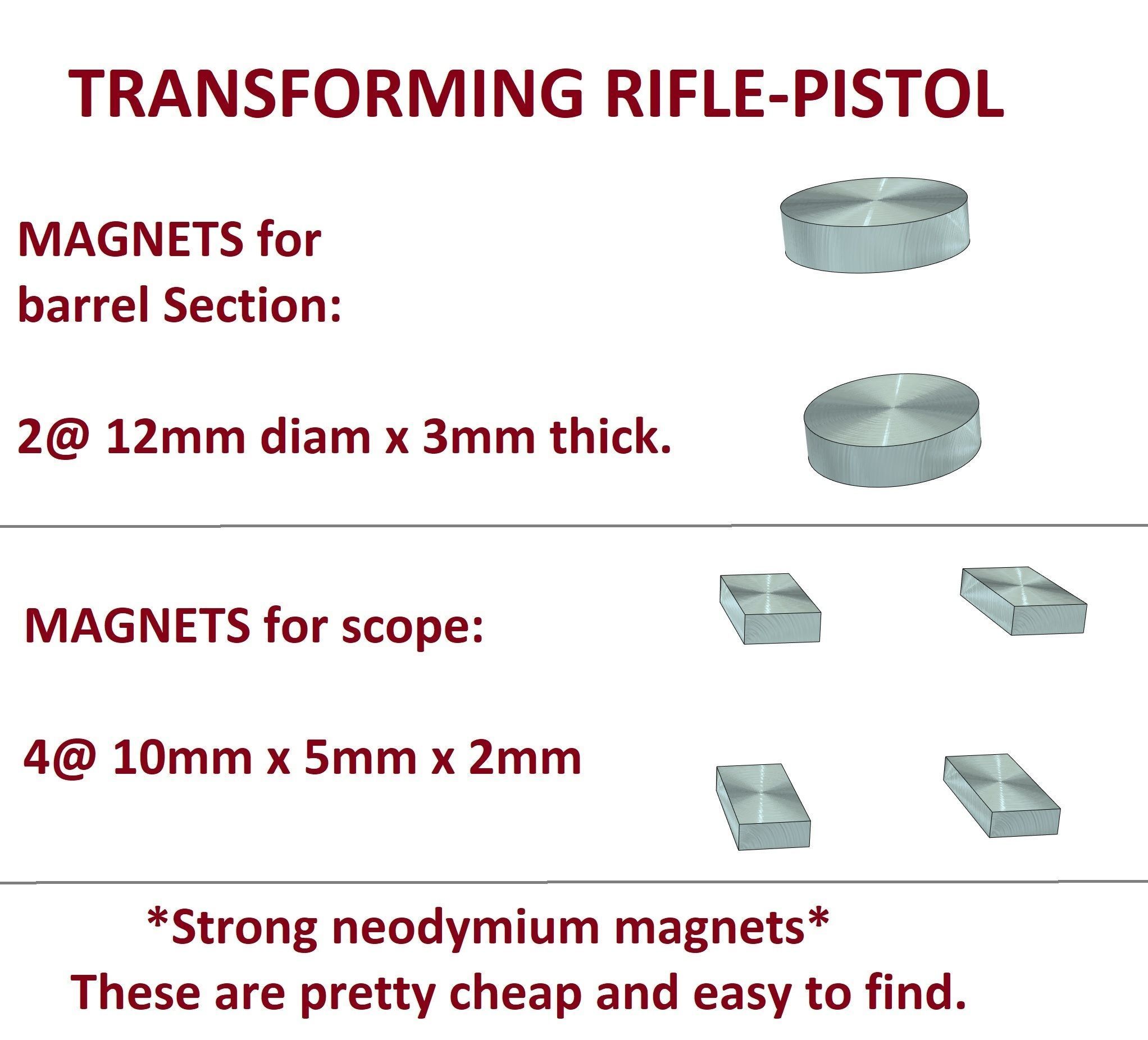 Major West Assembling Pistol Rifle Lost in Space 1998 3D print model_11
