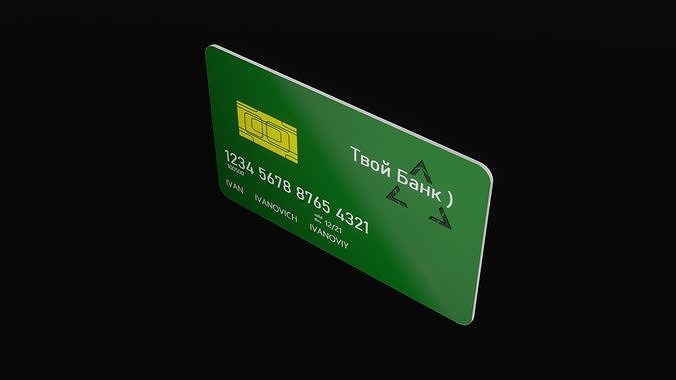 Lite scene for credit card Free low-poly 3D model