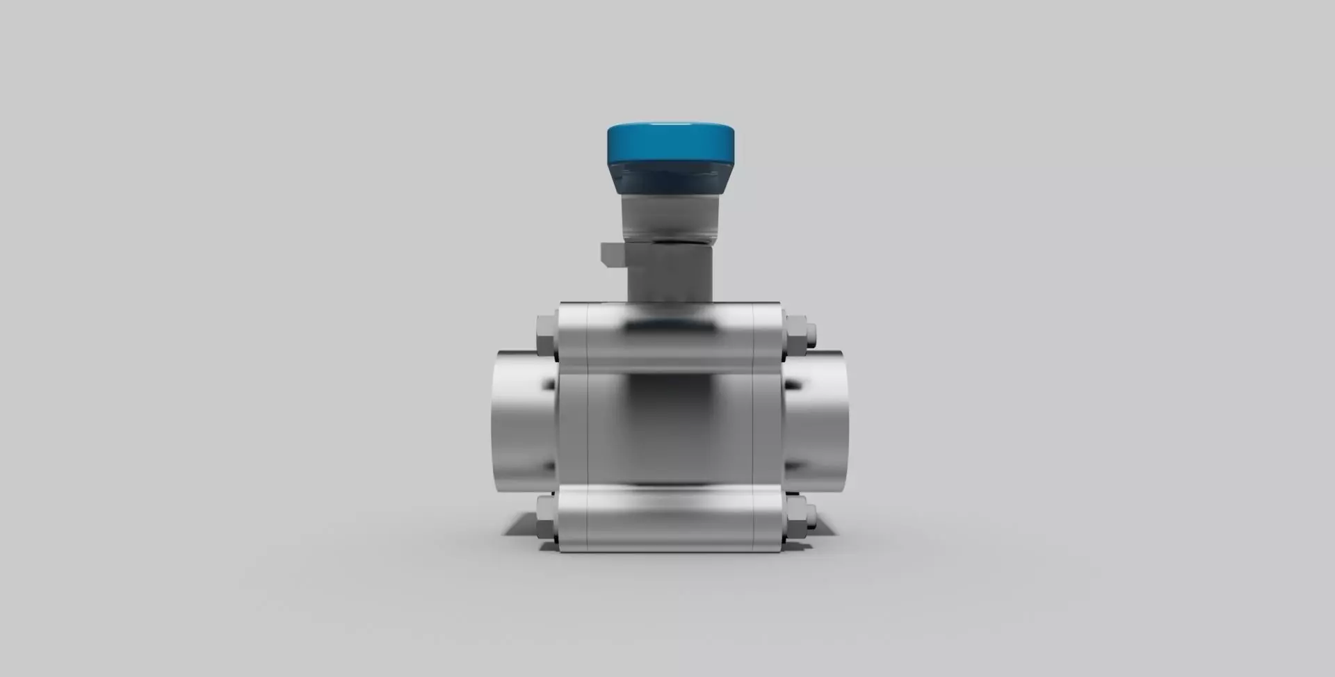 DN50 BW - 3-Piece ball valve NC - Autodesk Inventor 3D model