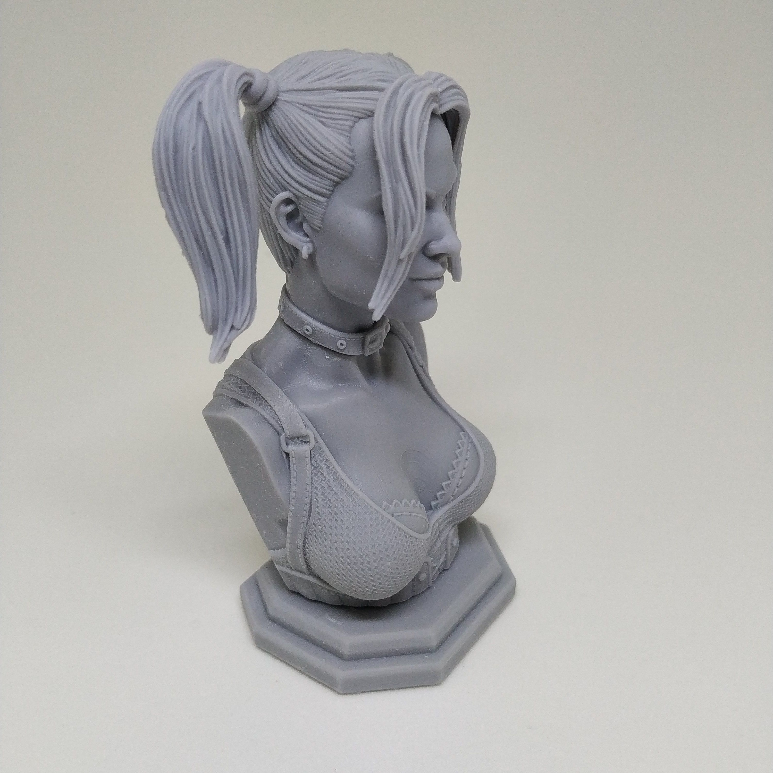 Harley Quinn Bust STL 3D print model 3D print model_9