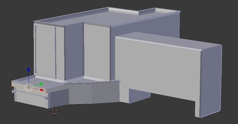 Simple School Building Free low-poly 3D model_0