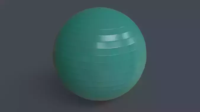 PBR Yoga Ball - Green Light Low-poly 3D model