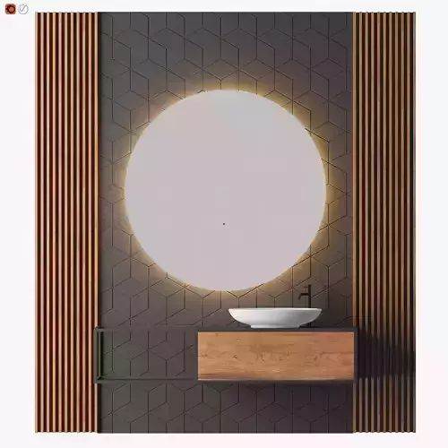 Modern Black Wood Bathroom