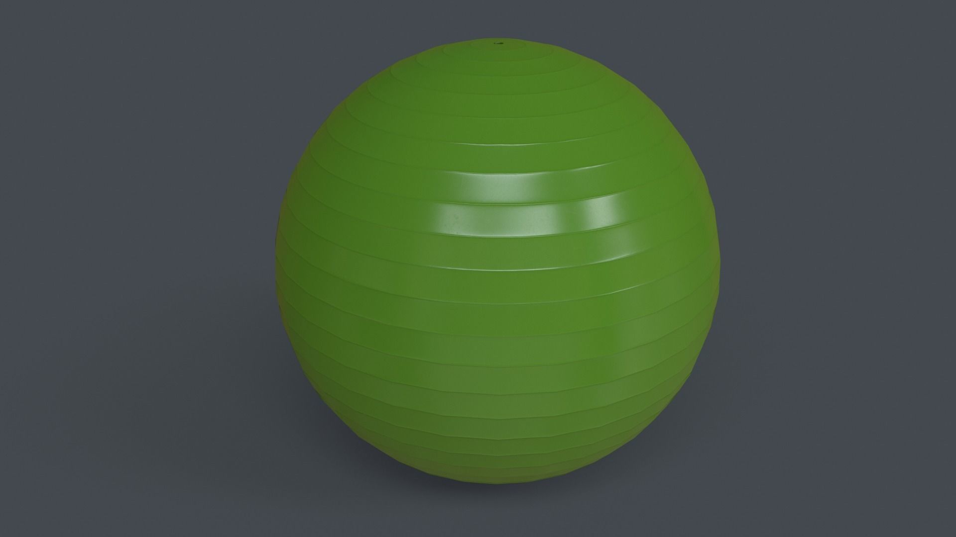 PBR Yoga Ball - Green Low-poly 3D model_2