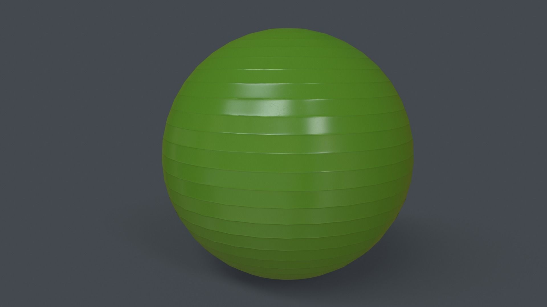 PBR Yoga Ball - Green Low-poly 3D model_7