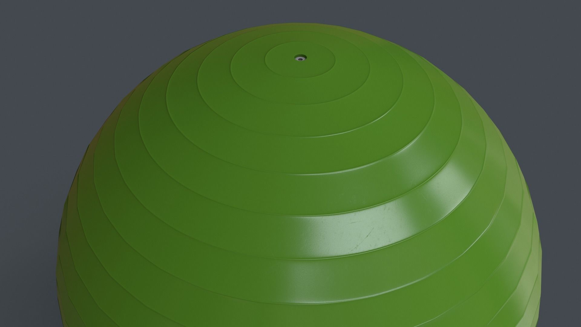 PBR Yoga Ball - Green Low-poly 3D model_9