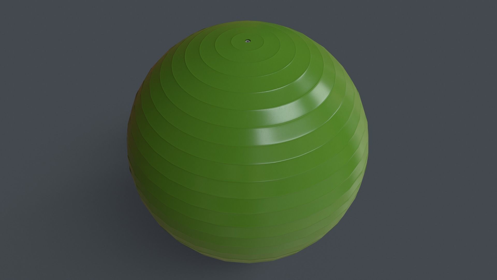 PBR Yoga Ball - Green Low-poly 3D model_8