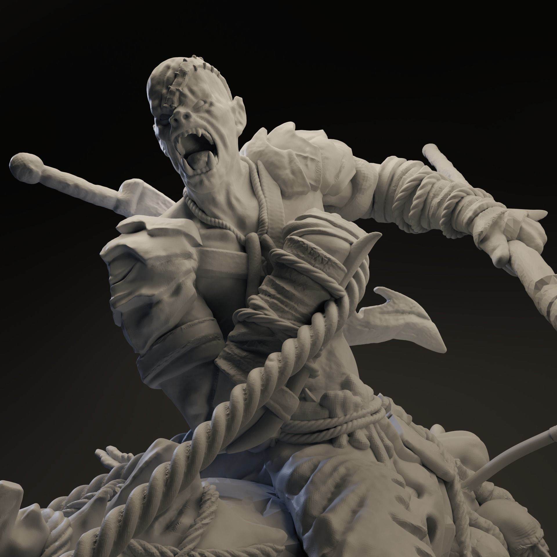 Orc Miniature  3D print model_5