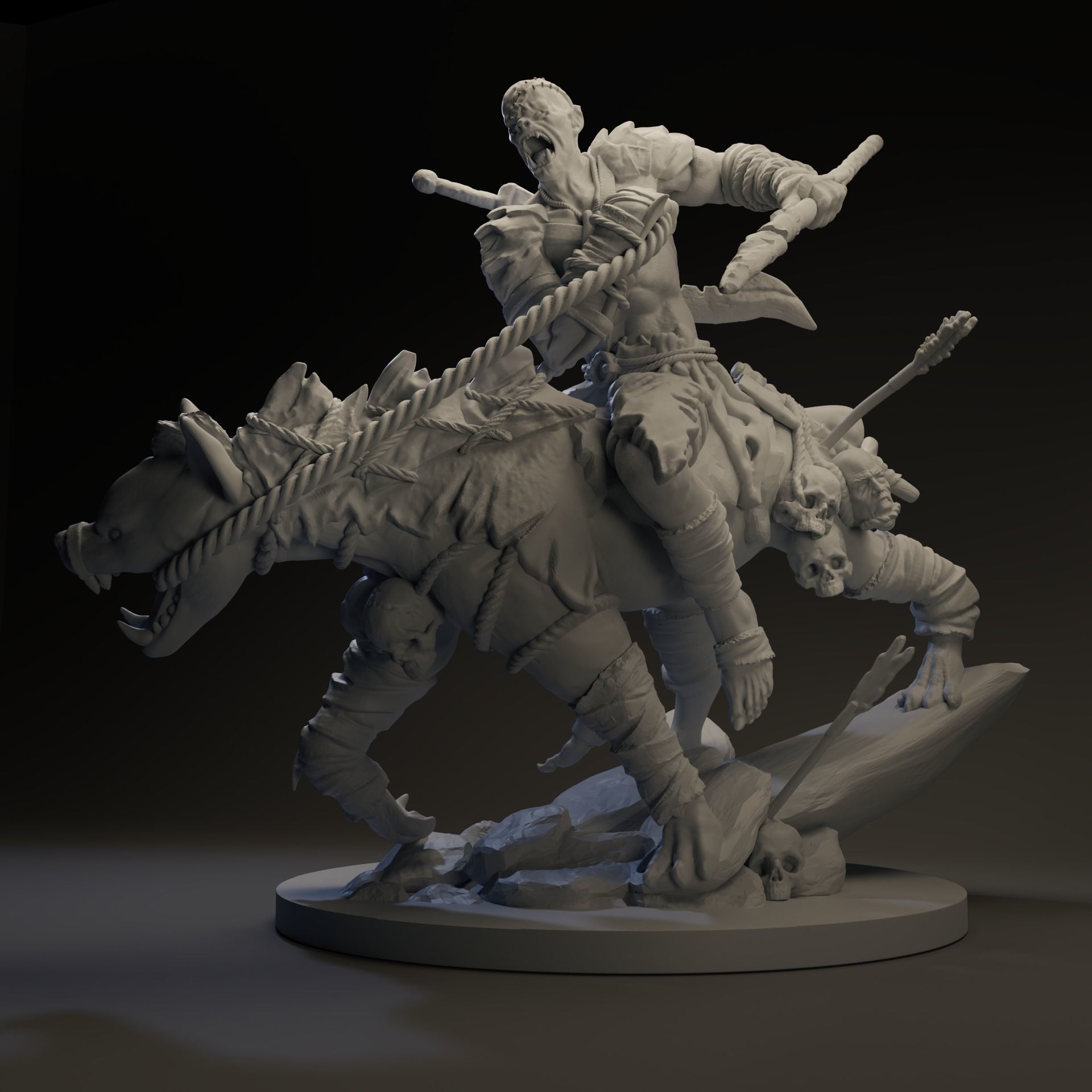 Orc Miniature  3D print model_2