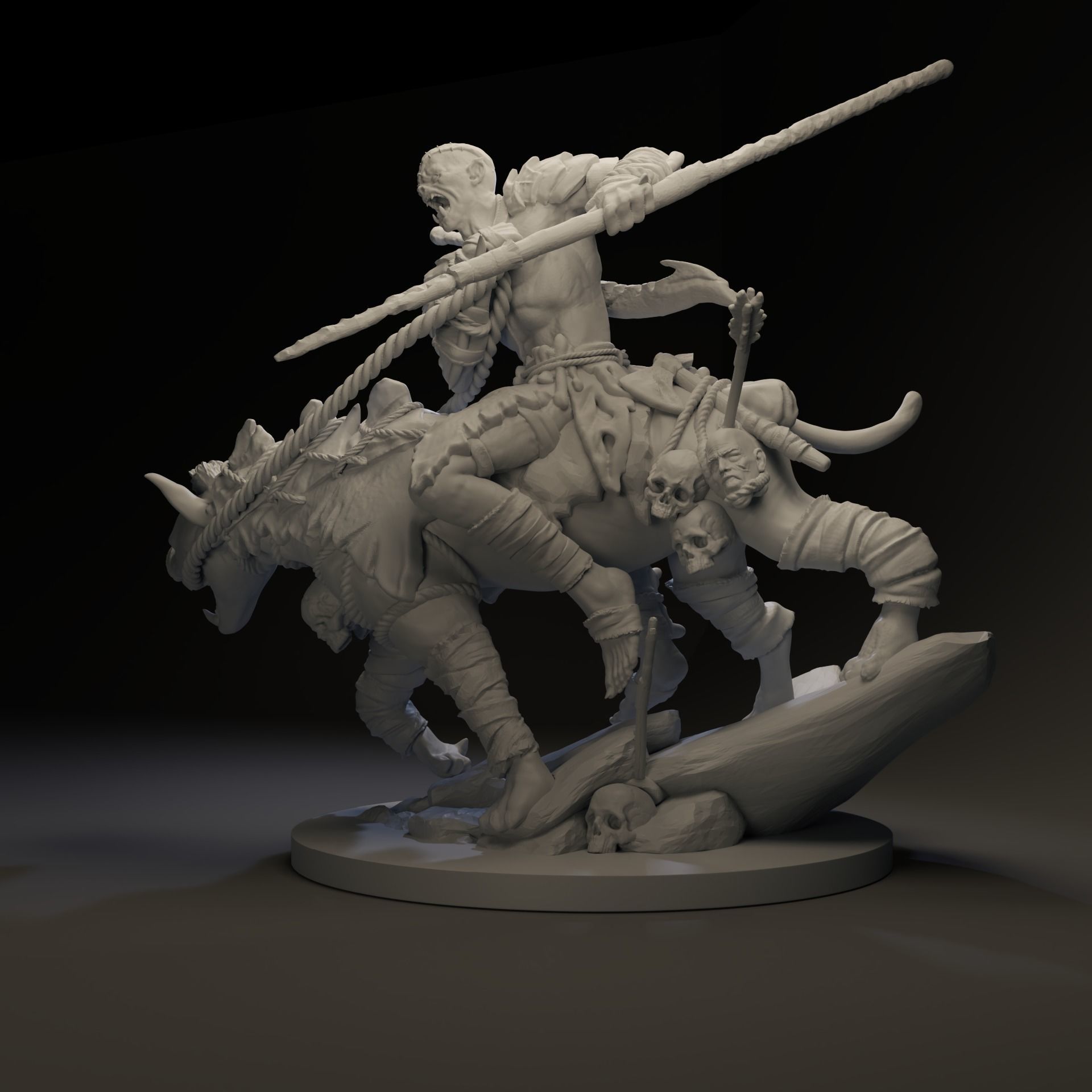 Orc Miniature  3D print model_3