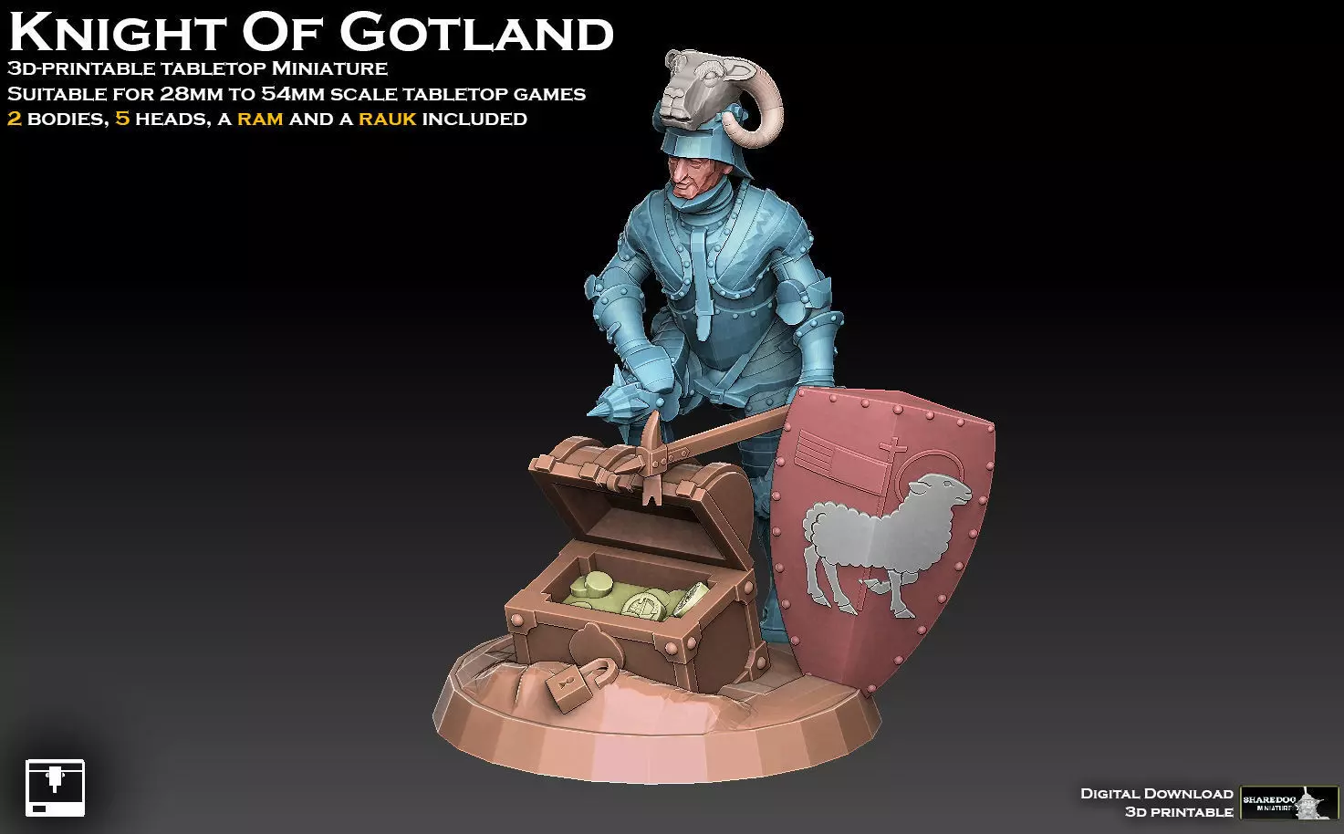 Knight of Gotland 3D print model_0
