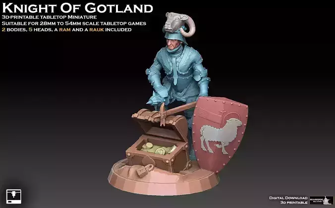 Knight of Gotland 3D print model