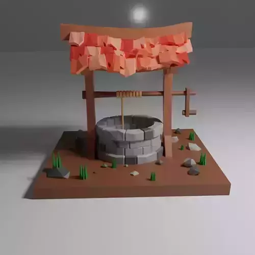 Low Poly Well water