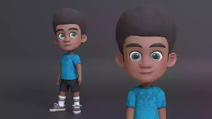 Hibo Cartoon Character Low-poly 3D model