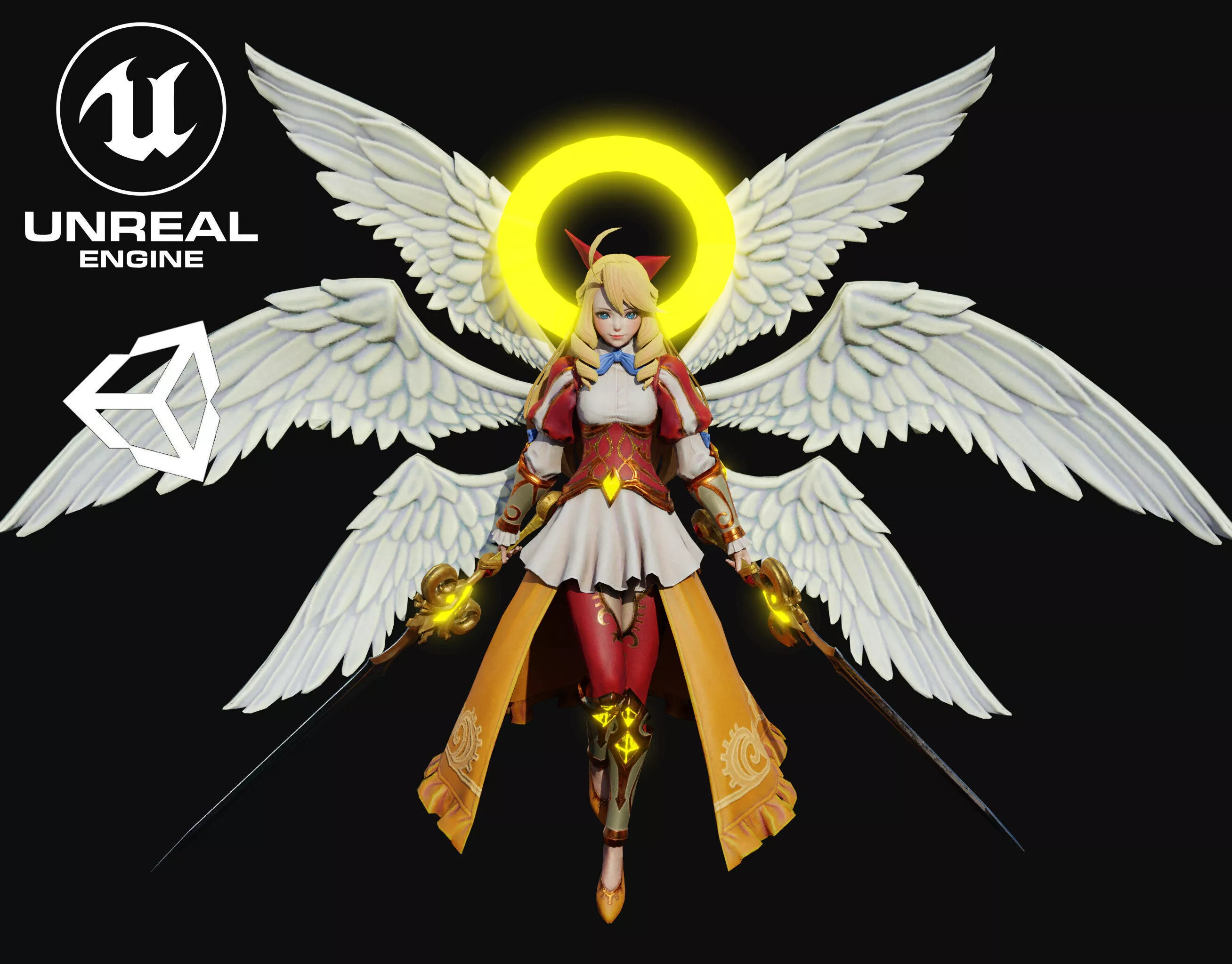 Uriel Girl Low-poly 3D model