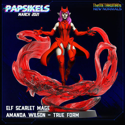 ELF SCARLET MAGE AMANDA WILSON TRUE FORM 3D print model