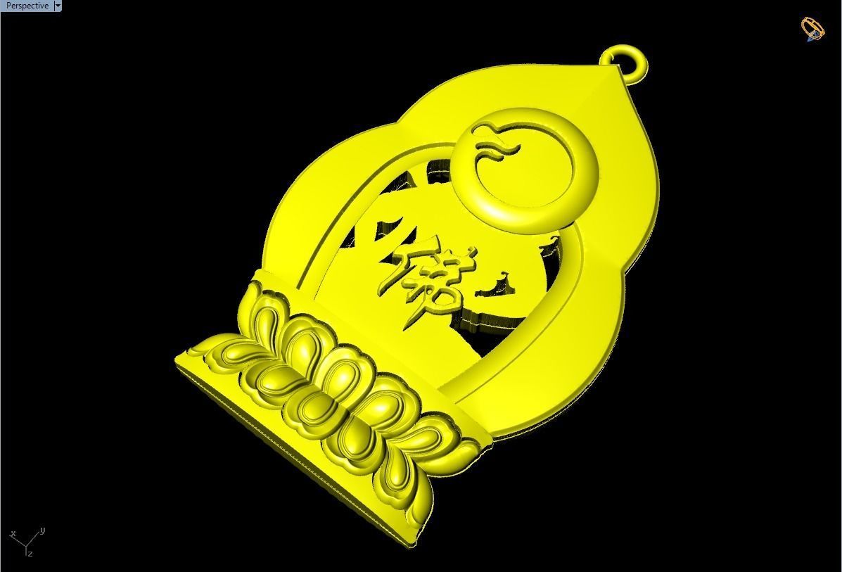 Akasagarbha Bodhisattva pendant - Void Bodhisattva pendant 3D print model_13