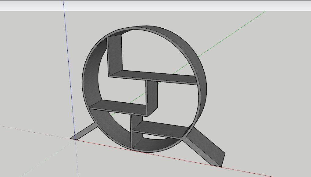 Circular Shelf  3D model_2