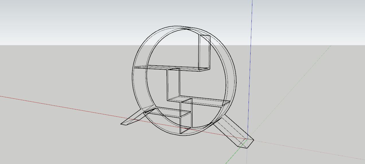 Circular Shelf  3D model_5
