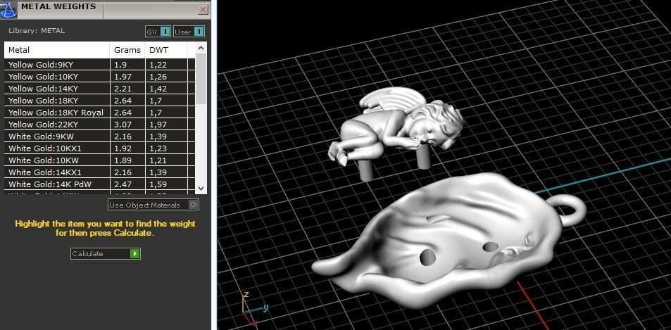 353 Pendant baby 3D print model_3