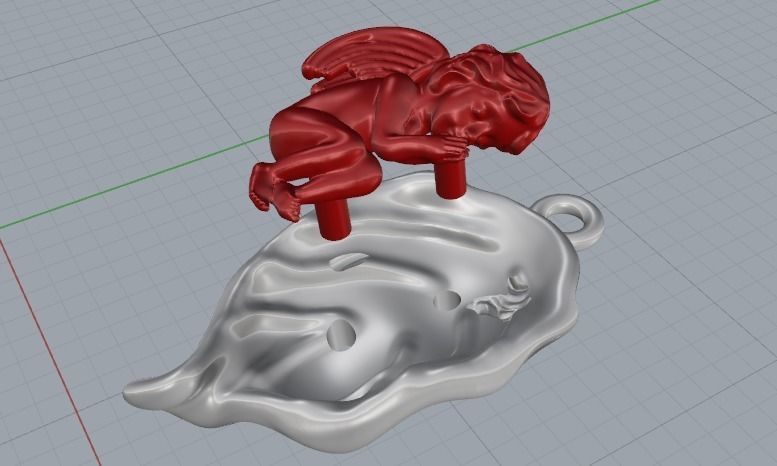 353 Pendant baby 3D print model_7