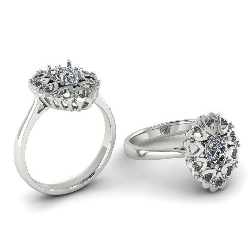 348 Ring with hearts 3D print model_3