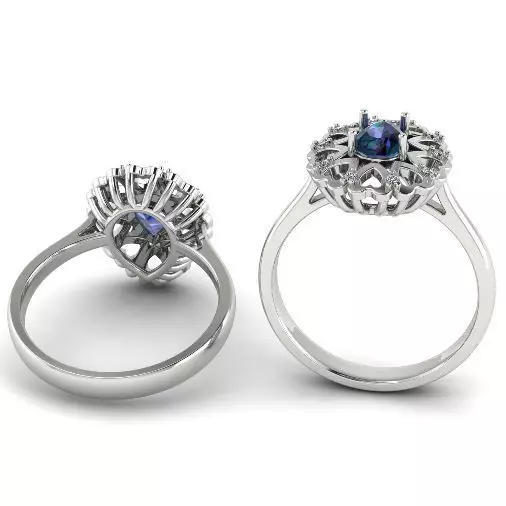 348 Ring with hearts 3D print model_0