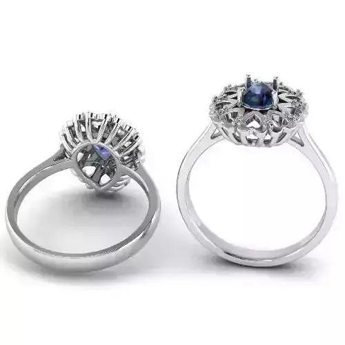 348 Ring with hearts 3D print model