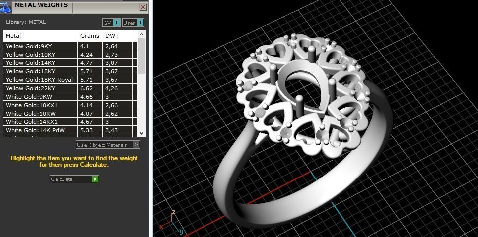 348 Ring with hearts 3D print model_9