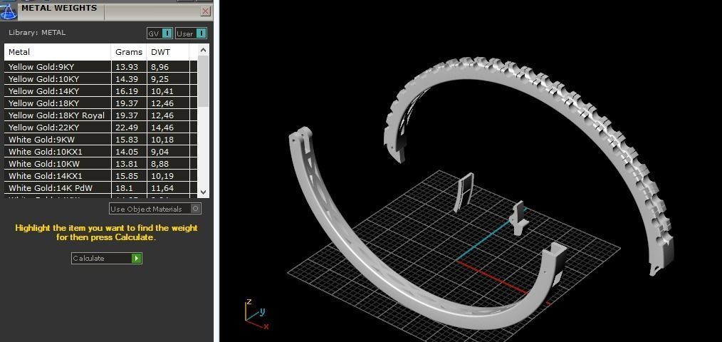 340 Bracelet with stones 3D print model_4