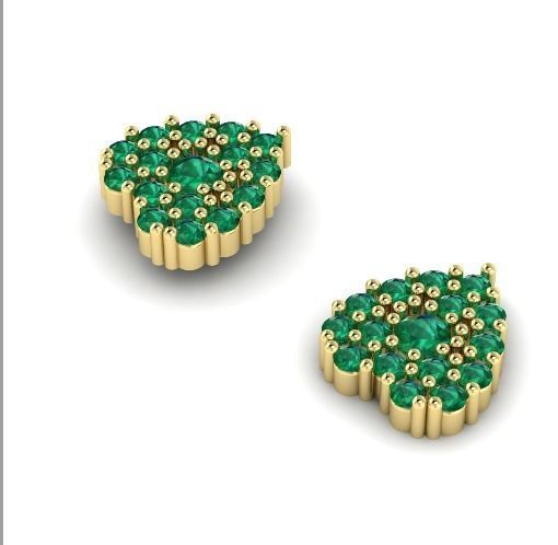 331 Heart shaped earrings 3D print model_2