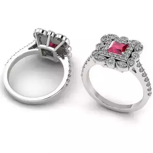 329 Womens ring with stones