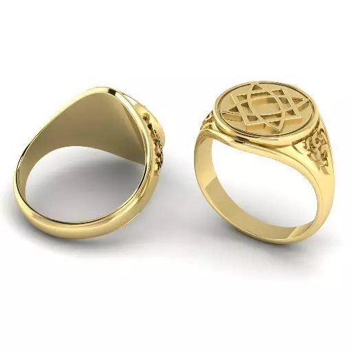 319 Mens ring with patterns 3D print model_0