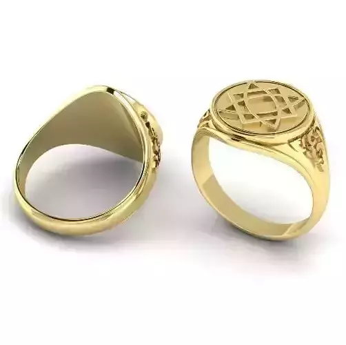 319 Mens ring with patterns