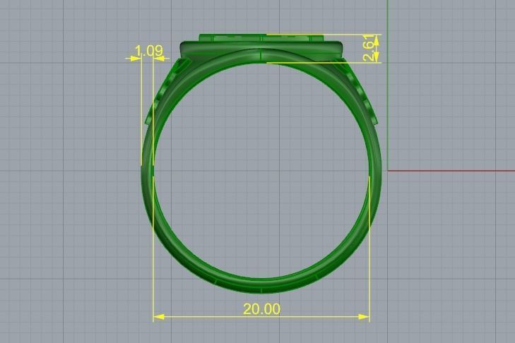 319 Mens ring with patterns 3D print model_5