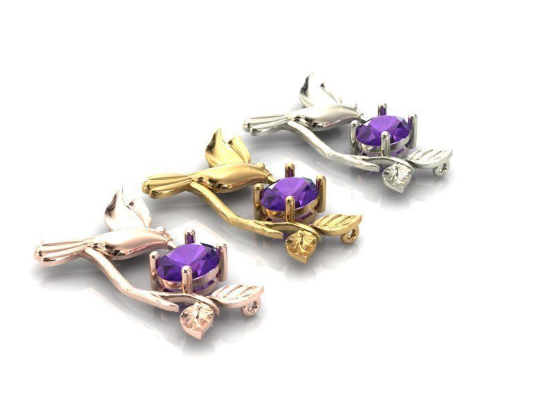 Bird Necklace 1 3D print model_10