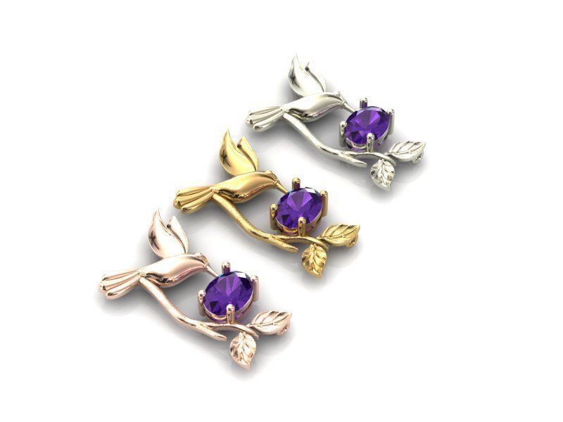 Bird Necklace 1 3D print model_8