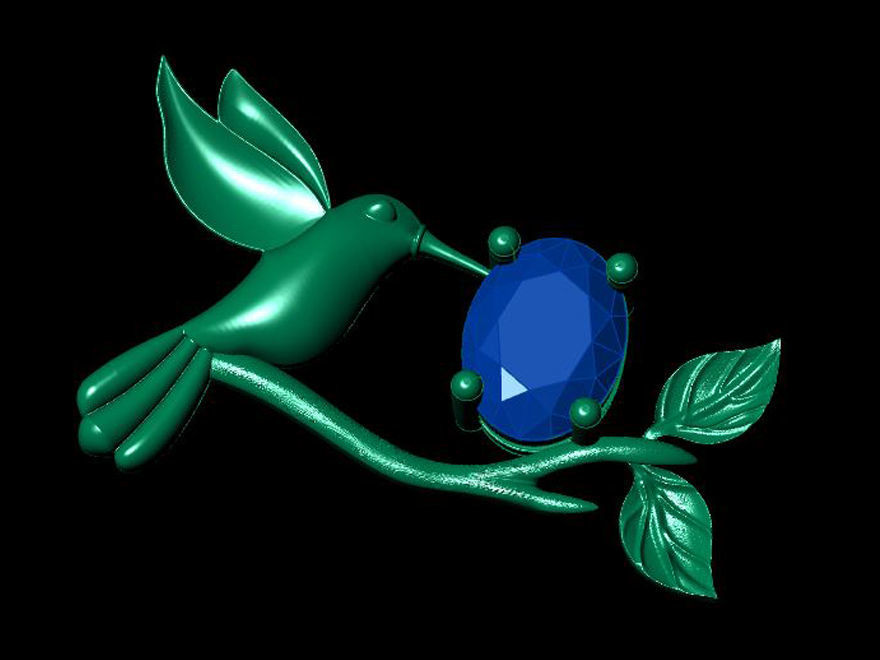 Bird Necklace 1 3D print model_6