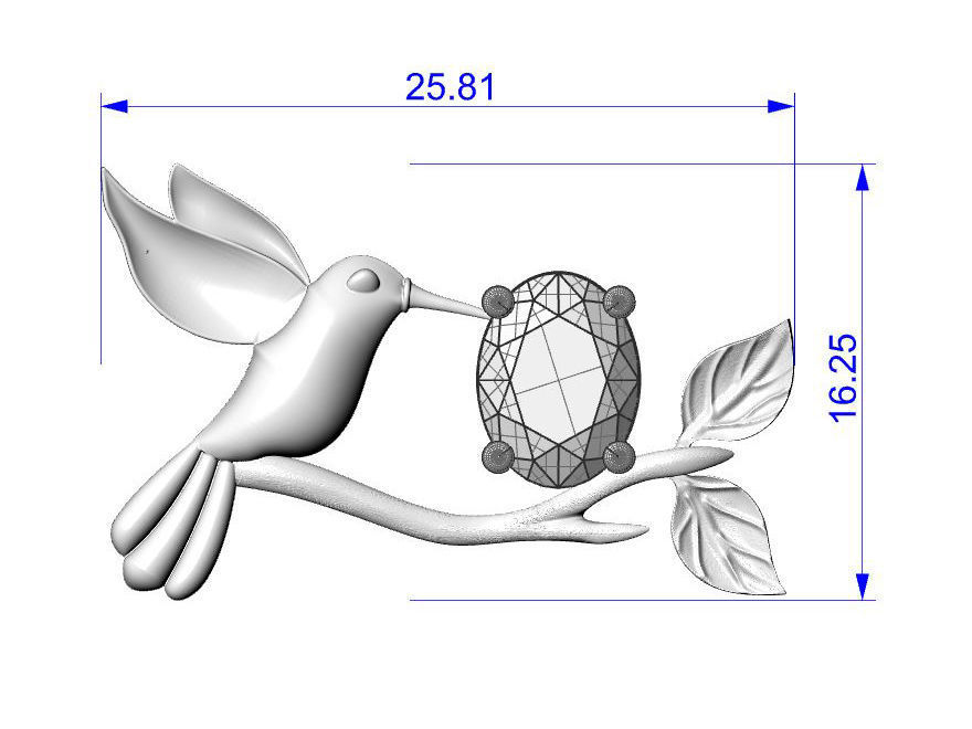 Bird Necklace 1 3D print model_4