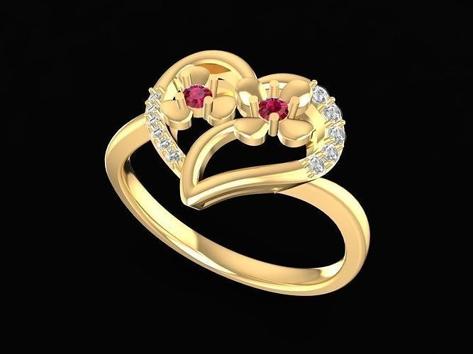 Romantic Heart Shape Diamond Ring  for Women   1690
