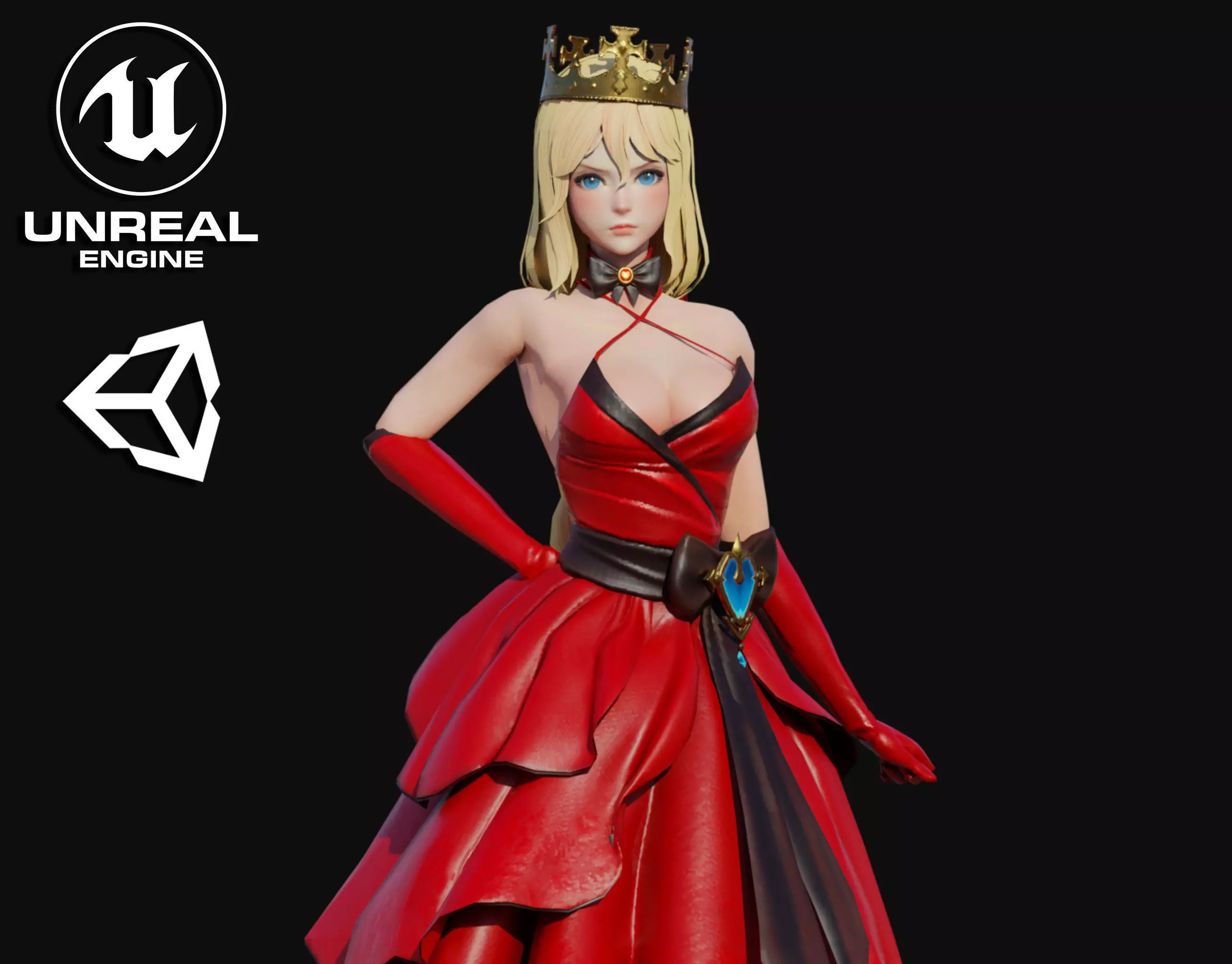 Niara Girl Low-poly 3D model