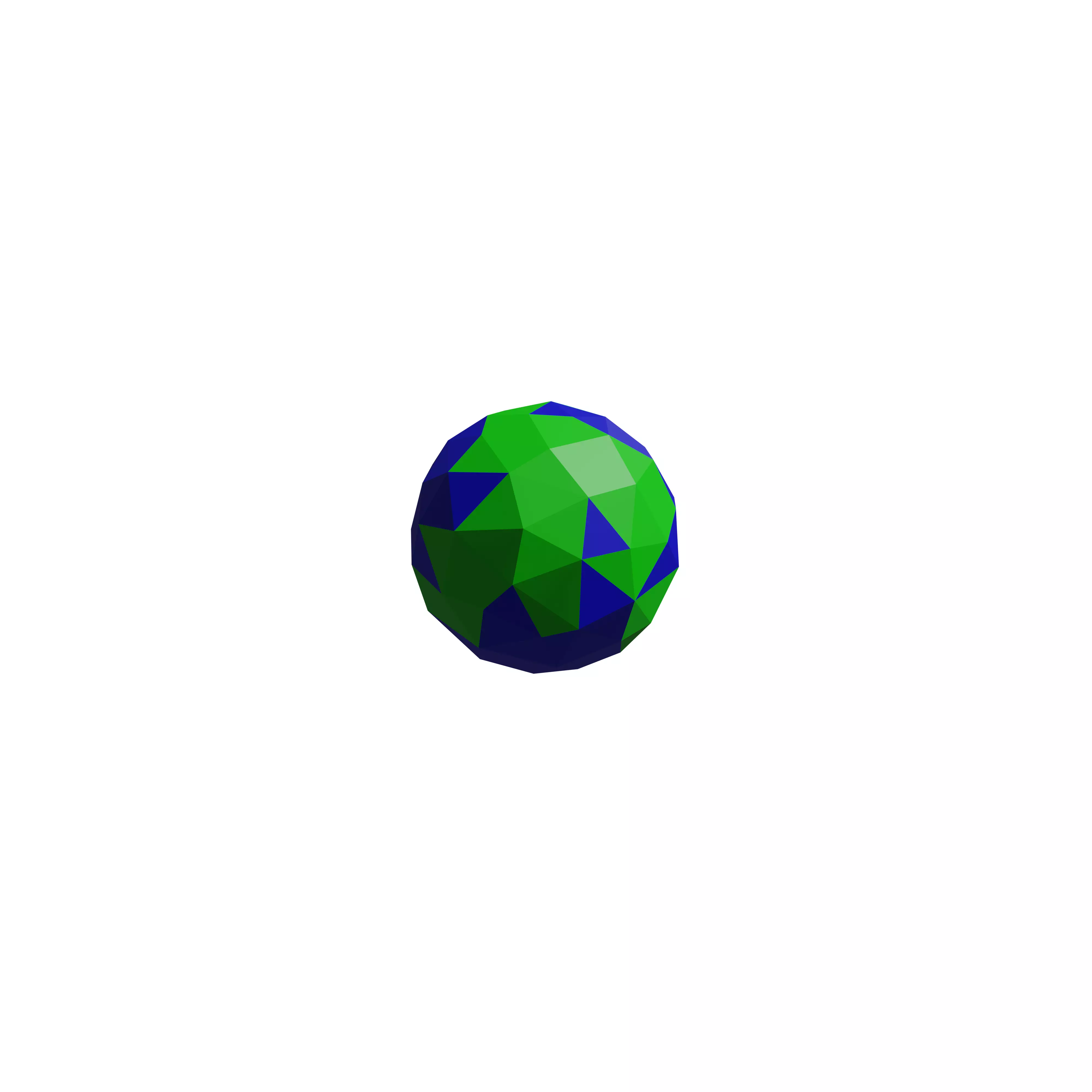 low poly earth model polygonal 3D print model
