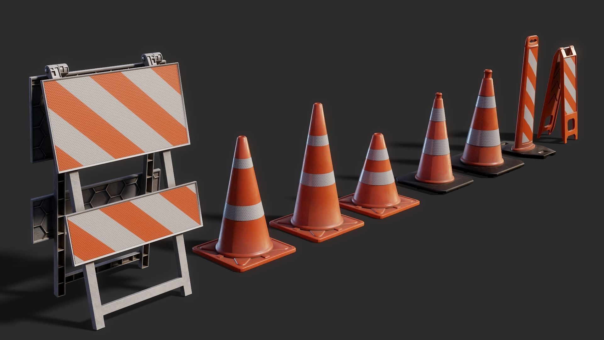 3D Traffics Assets Pack 3D Model Collection_11
