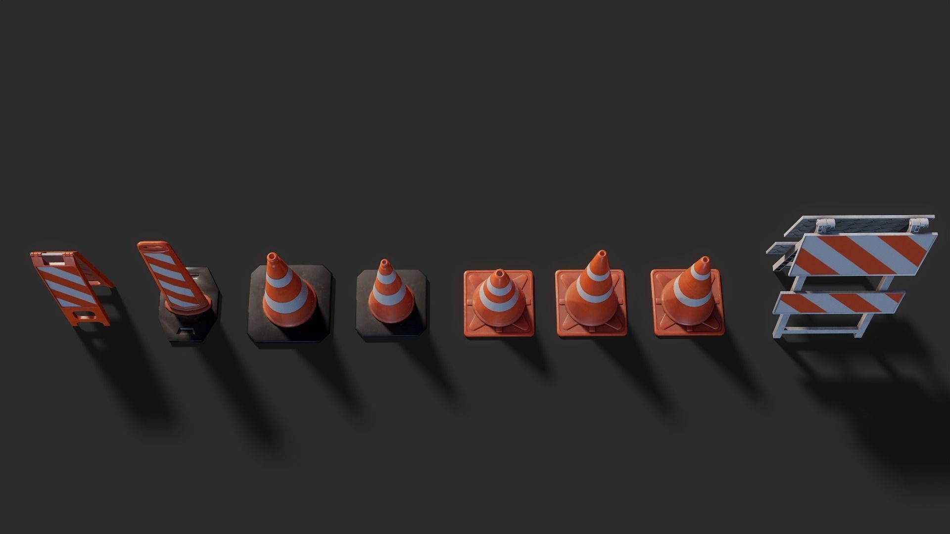 3D Traffics Assets Pack 3D Model Collection_9