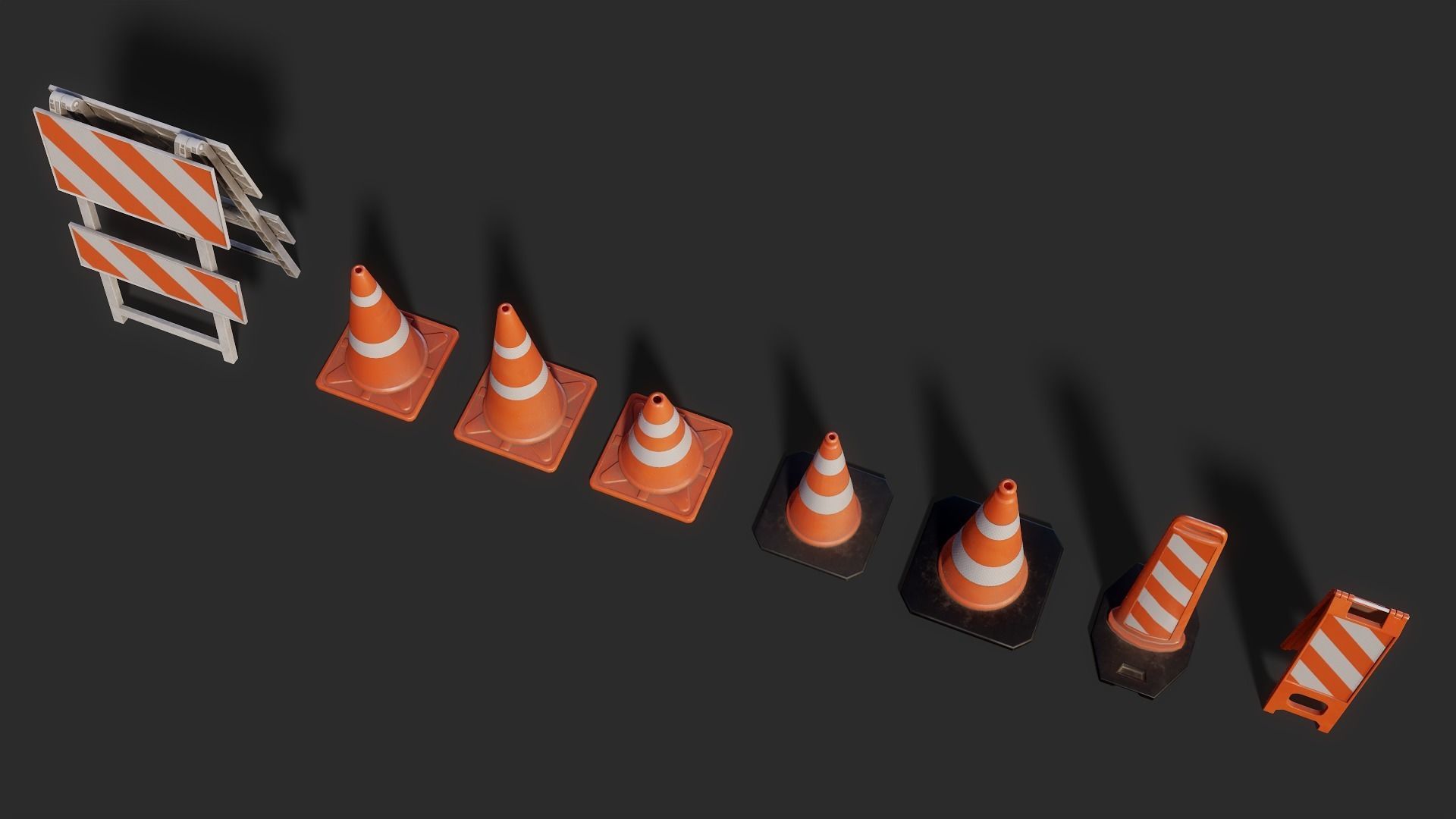 3D Traffics Assets Pack 3D Model Collection_17