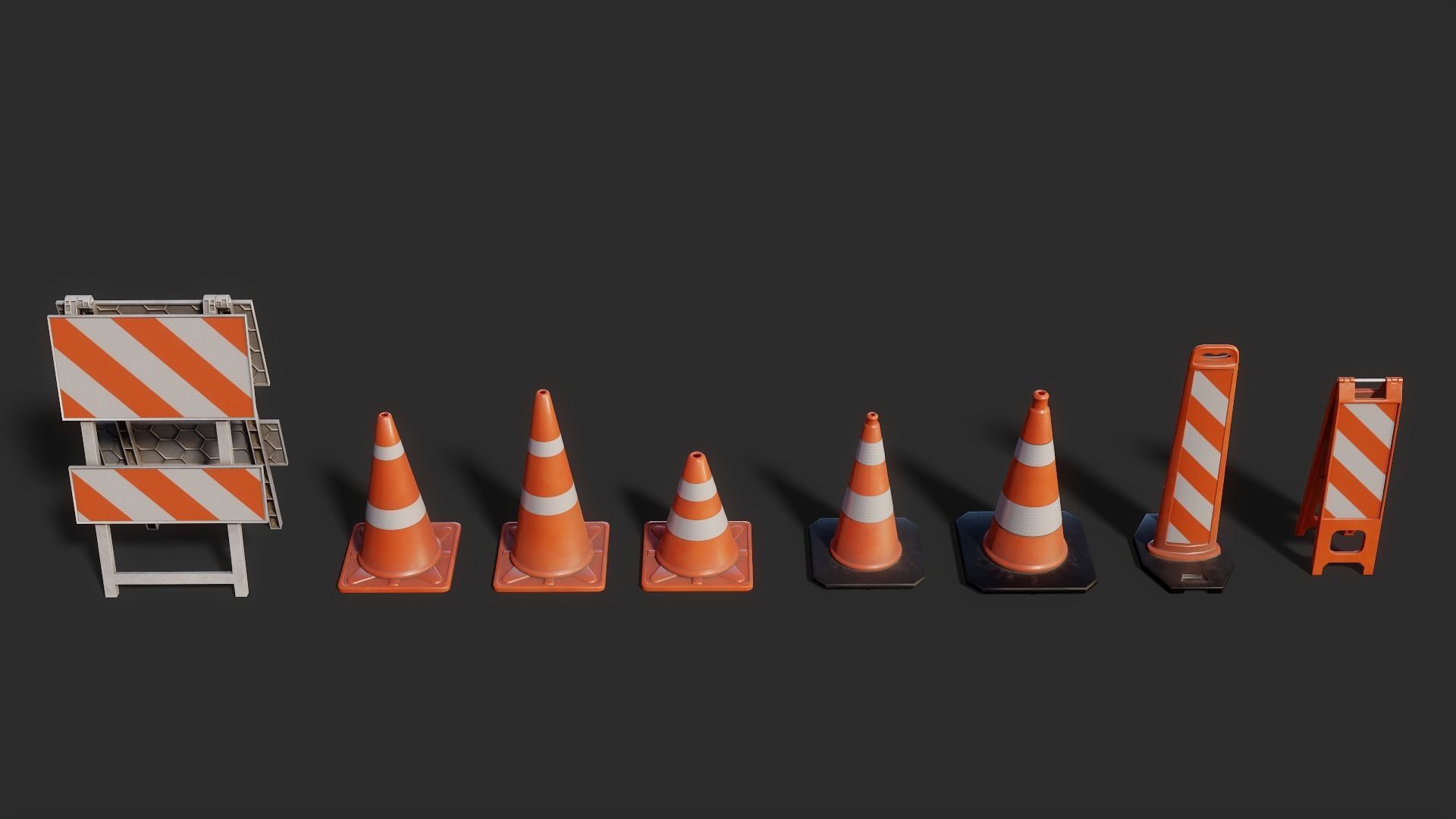 3D Traffics Assets Pack 3D Model Collection_12