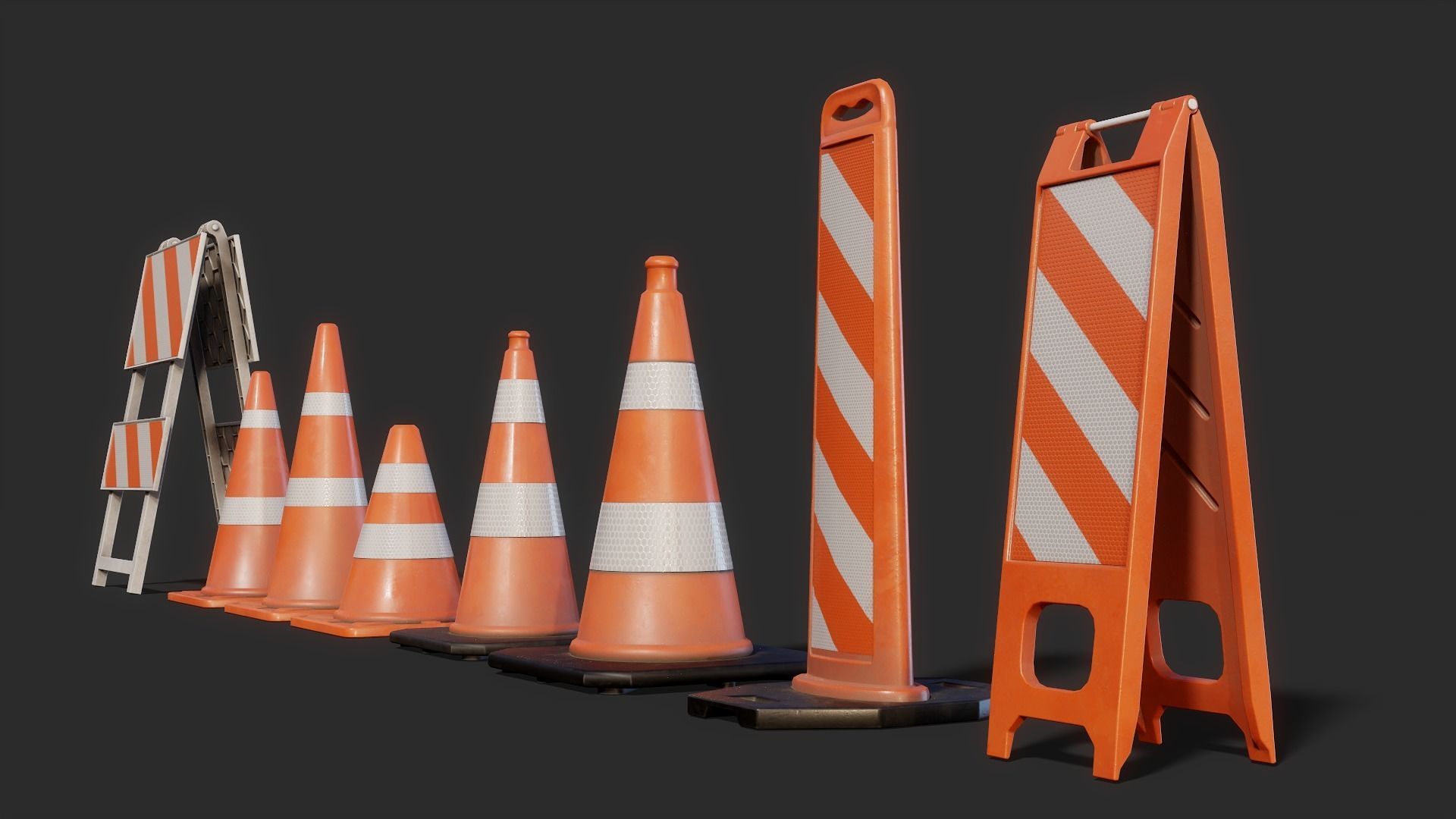 3D Traffics Assets Pack 3D Model Collection_16