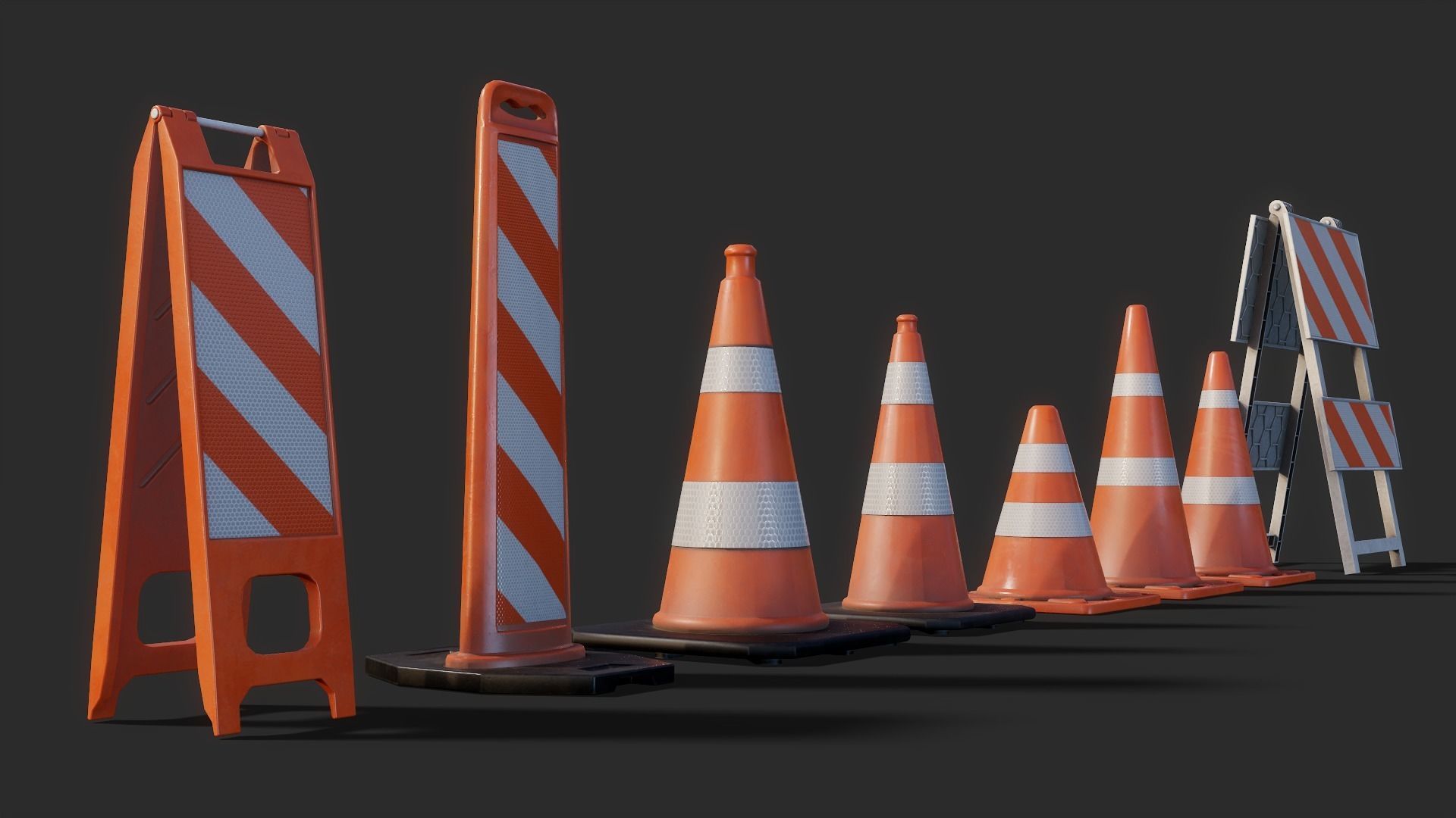 3D Traffics Assets Pack 3D Model Collection_10