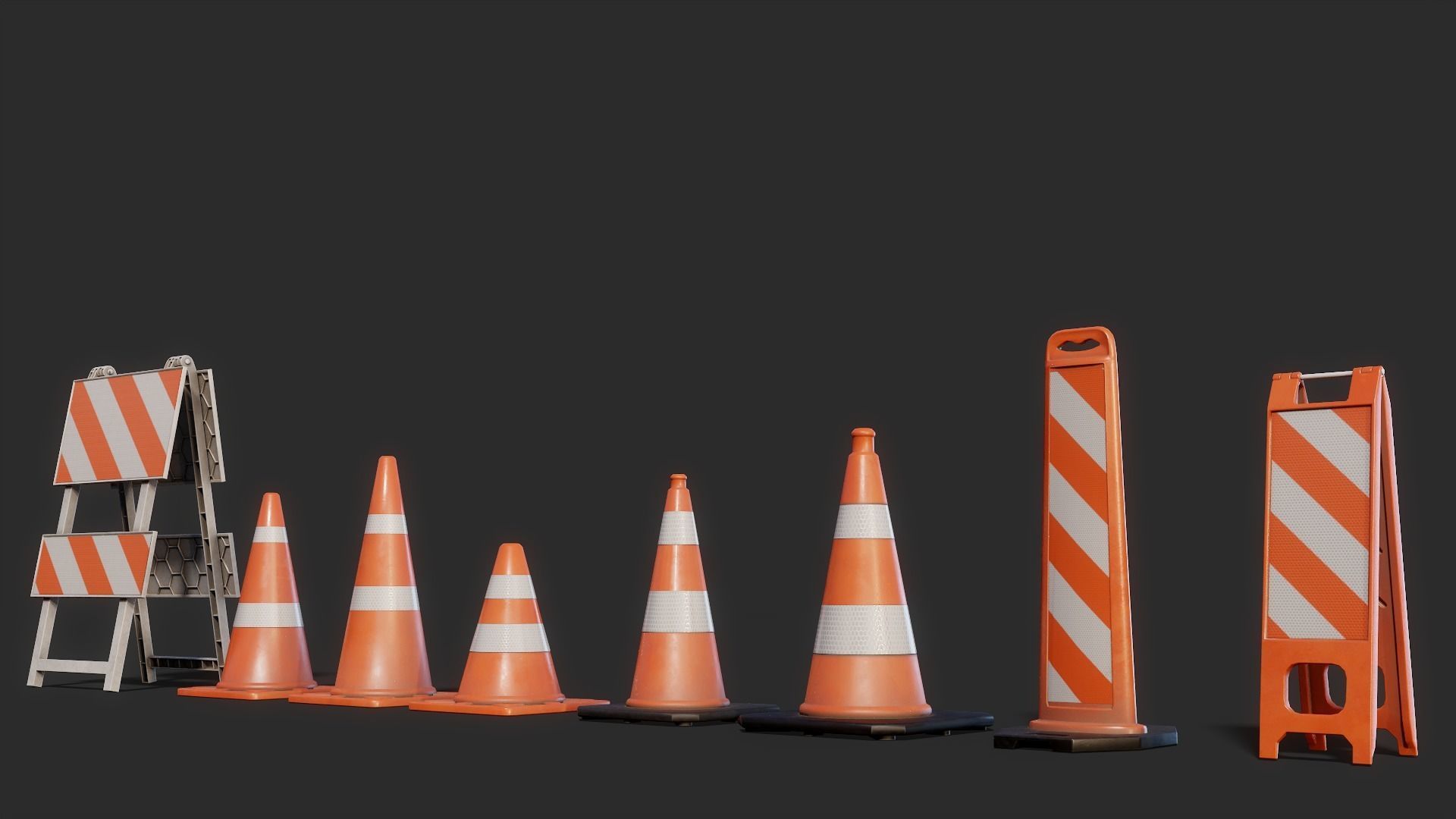 3D Traffics Assets Pack 3D Model Collection_19